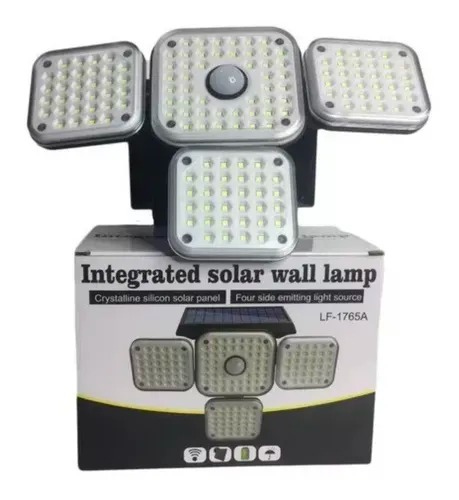 Lampara Solar Reflector Led 4 Cabezas